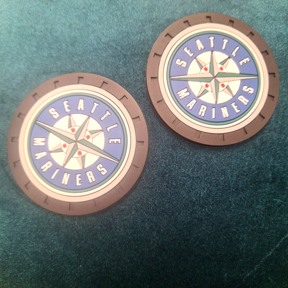 Seattle Mariners car cup coasters - New in package